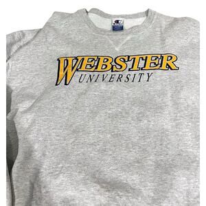 Vintage Champion Webster University  Crewneck Sweatshirt Gray 3XL XXXL